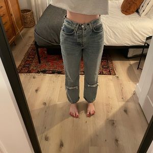 Topshop high waisted straight jeans